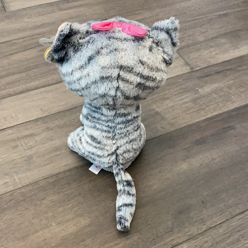 Ty Beanie Boos - Kiki The‎ Grey Cat (Glitter Eyes)